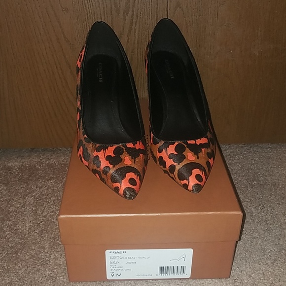 Coach Shoes - Coach Smith Wild Beast Orange 9M pumps